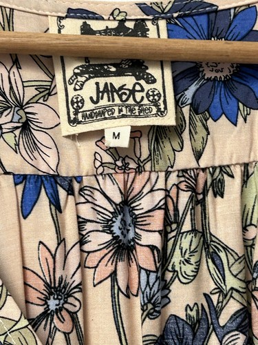 JAASE Apricot Floral Boho Maxi Dress Size M Medium - Picture 4 of 9