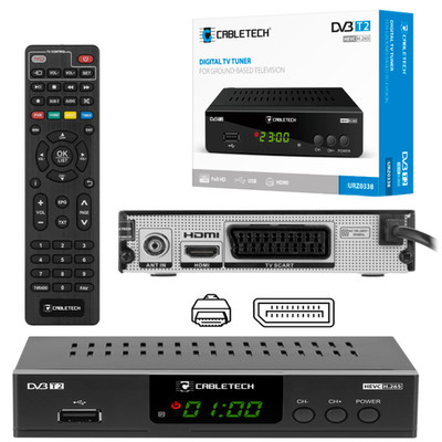 DVB-T2 H.265 HEVC USB Cabletech TV-Decoder-Tuner