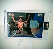 2024 Topps Now UFC Alex Pereira Event Used Relic Blue Mat Patch 27/49