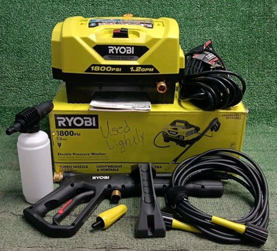 #ad Ryobi 1800 Max PSI 1.2 GPM Cold Water Electric Pressure Washer Used Lightly $79.99