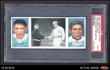 1912 T202 Hassan Red Ames Just Before The Battle  Giants PSA 5 - EX