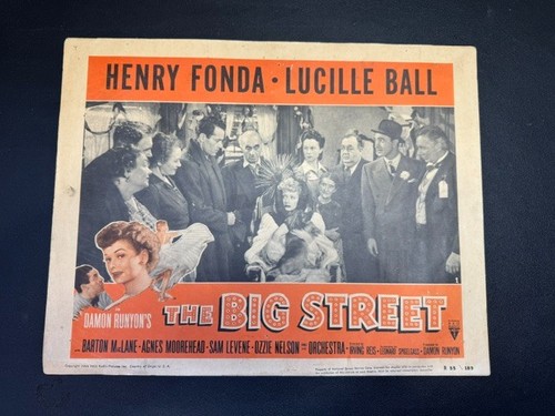 1942 Lucille Ball and Henry Fonda The Big Street Movie Poster