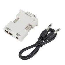 Female HDMI to Male VGA Adapter Converter w/Audio Cable Plug Play Laptop To TV