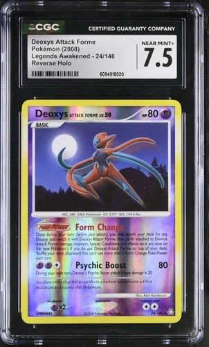 Deoxys Attack Forme 24/146 - Legends Awakened Reverse Holo - GRADED CGC 7.5 NM+
