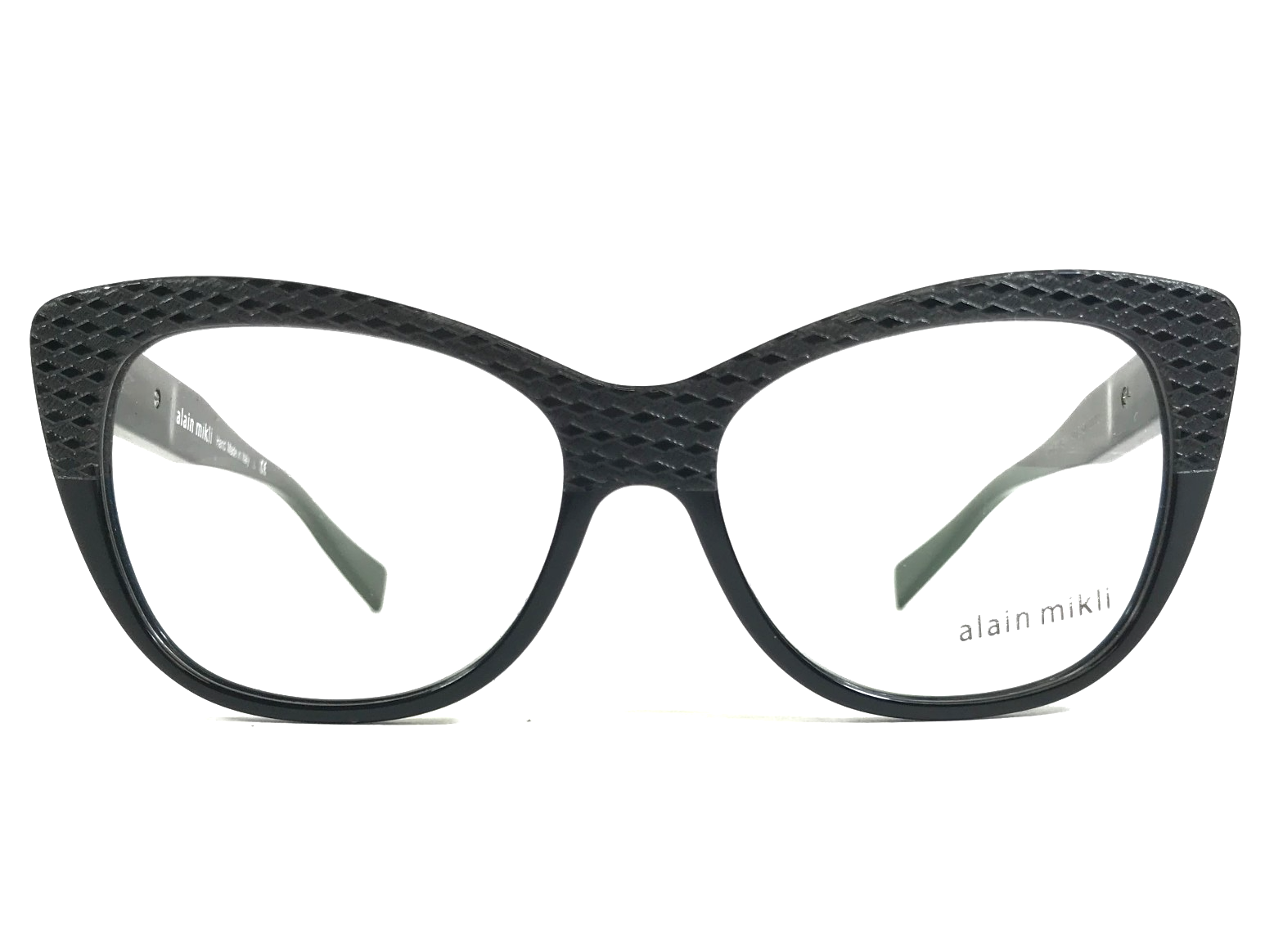 Alain Mikli Eyeglasses Frames A01346M B0J2 Black Snakeskin Print 52-15-145