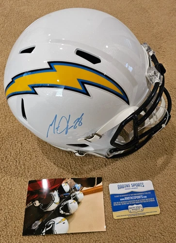 LOS ANGELES CHARGER FULL SIZE REPLICA HELMET MELVIN GORDON SIGNED RADTKE COA