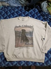 Used 90'S Marathon Apparel dog print animal sweatshirt made in USA men's XL