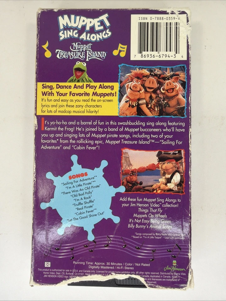 Muppet Sing Alongs Muppet Treasure Island VHS Pre-owned - Image 2 of 4