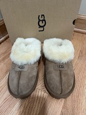 UGG Coquettes Women's Chestnut Suede Sheepskin Lined Mule Slippers US 7