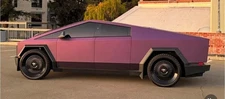 Cybertruck PreCut Paint Protection PPF Wrap Color Change Black Iridescent Purple