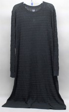 GAP Black Soft Textured Nylon-Wool Crewneck Midi Sweater Dress Size XXL NWT