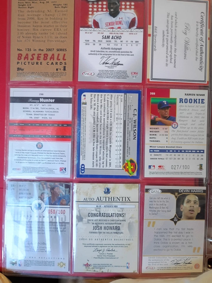 Tarjetas de coleccionista autografiadas. Roy Williams Sam Acho Roy Oswald C.J. Wilson More Foto 2 de 3