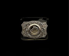 Vintage Horse Head Western Belt Buckle  Chambers Belt Co. Silver