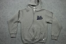 UCLA Bruins Hoodie Sweatshirt Mens Small Gray NCAA Russell Athletic Full Zip