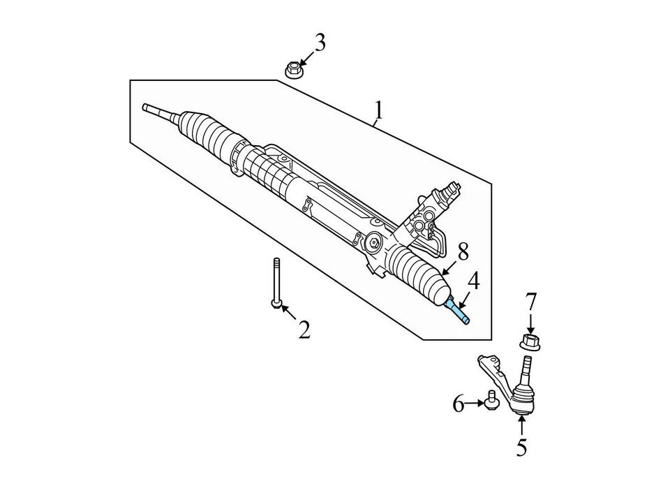BMW 335XI 2007-2008 - Barra de dirección derecha con maletero 6793622 Foto 3 de 4