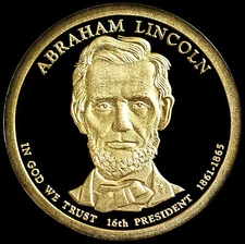 2010 S  Abraham Lincoln Presidential Dollar - Mint Proof from U.S. Proof Set