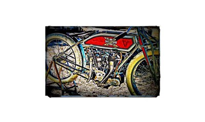 1914 Excelsior Bike Motorrad A4 Retro Blechschild Alu