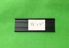 Black C-Channel Label/Tag Holder w/Adhesive Backing 1-1/4" x 4"  (Pkg of 50)