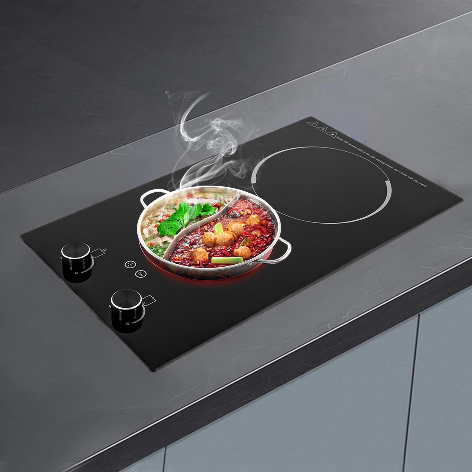 Electric Cooktop Induction Cooker 2 Burner Induction Cooker LED Display Screen
Opens in a new window