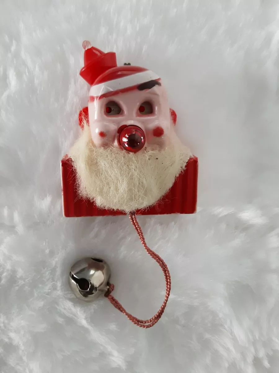 Vintage santa pin best sale with light up nose
