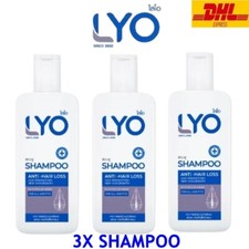  Pack 3 LYO Shampoo Anti-Hair Loss Strengthen New Hair Growth Treatment 200ml.