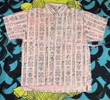 Vintage Quicksilver 90s Shirt Button Up Hawaiian pink Made In USA Size Large