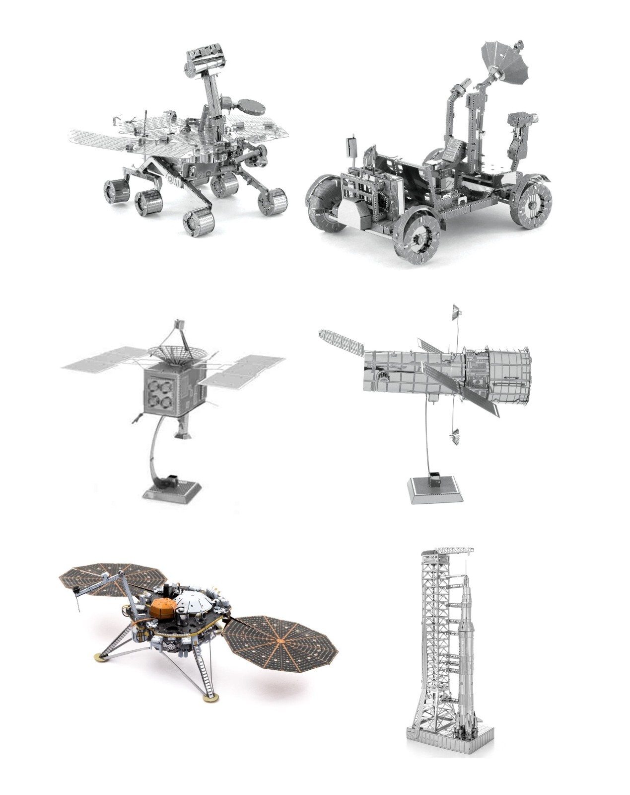 Rovers 3D corte láser 3D modelo Space Metal Apolo Lunar y Marte Rovers hobby adulto
