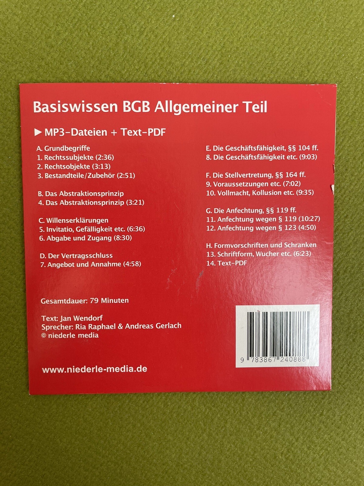 Thumbnail - Basiswissen Bgb At Als Mp3 Wendorf, Jan: