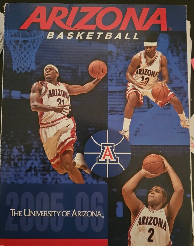 2005-06 NCAA Arizona Wildcats Mens Basketball Media Guide Adams/Shakur