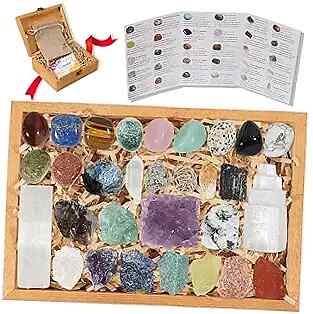 30 PCS Crystals and Stones Set - Natural Raw Healing Crystals & Tumbled ...