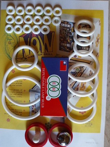 Kit Complet D'élastiques Et Billes Pour Flipper Gottlieb 'Groovy' - Pièces Neuves