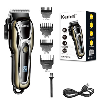 Kemei Men Professional Hair Clippers Trimmer Kit Salon Cutting Machine Barber