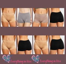 4 6 Women's Ladies Seamless Sports Boyshorts Boxer Panty Underwear Free One Size