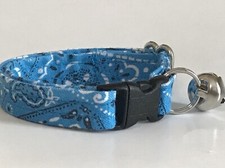 TURQUOISE BANDANA ADJUSTABLE BREAKAWAY CAT COLLAR