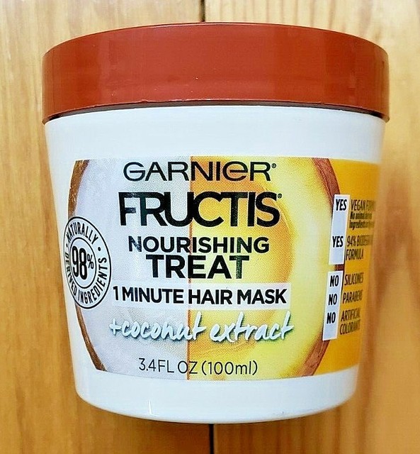 NEW GARNIER FRUCTIS NOURISHING TREAT 1 MINUTE HAIR MASK COCONUT EXTRACT