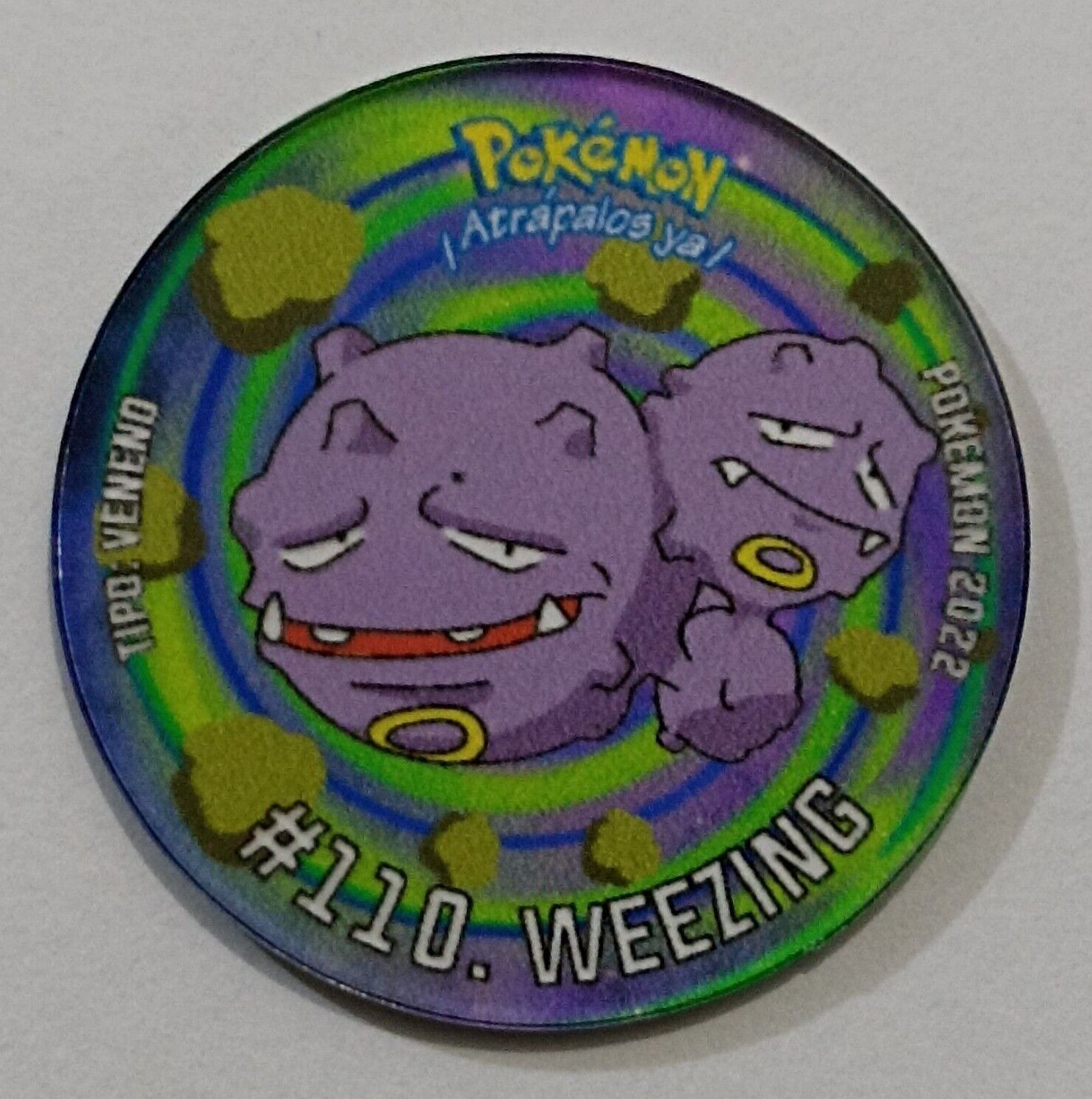 TAZO POKEMON Acrylic #110 WEEZING 2022 Kanto PERU South America Pogs Flips