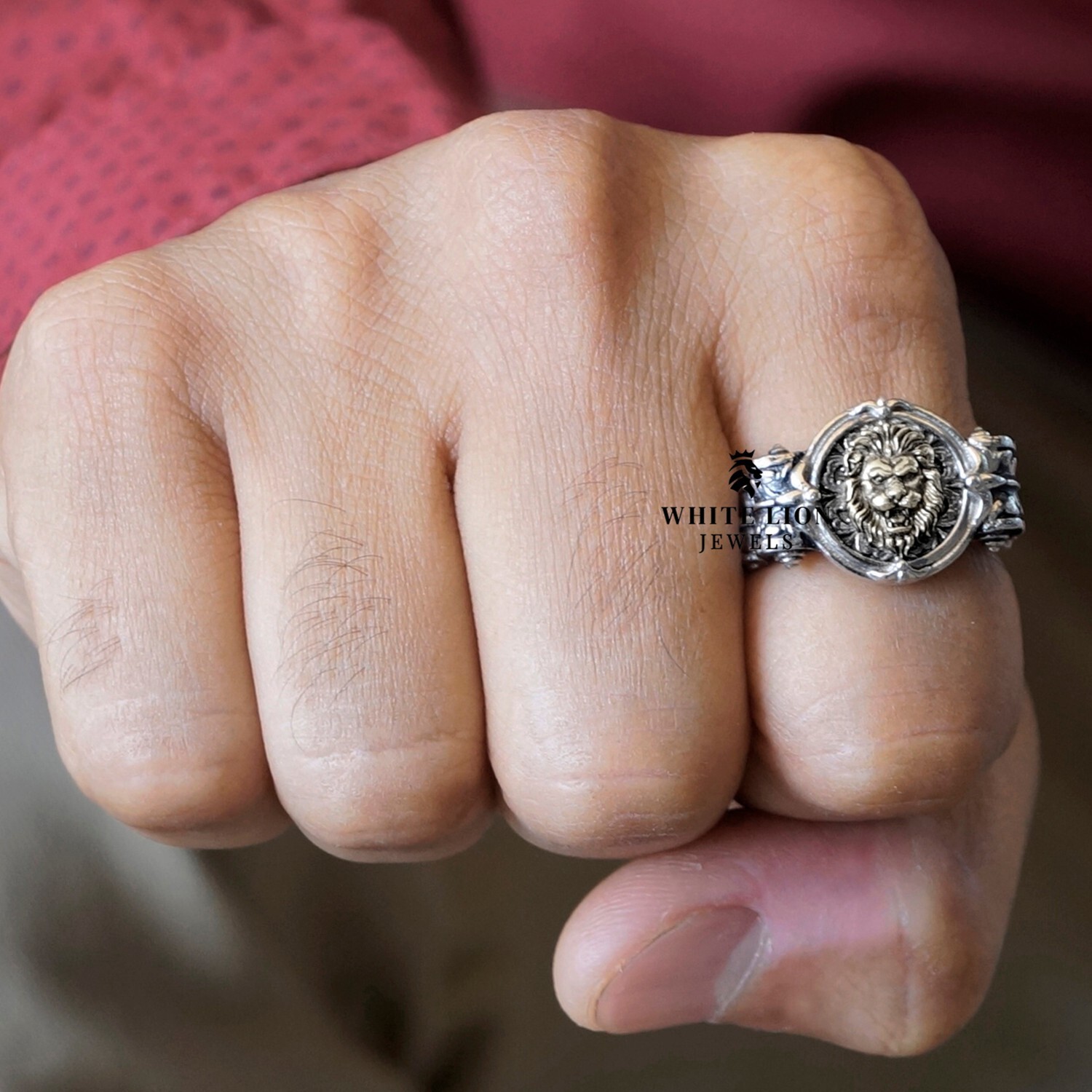Unique Lion Animal 925 Sterling Silver Men Biker Rider Ring Birthday ...