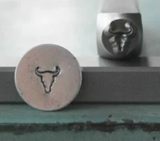 SUPPLY GUY 5mm Texas Longhorn Metal Punch Design Stamp SGCH-54