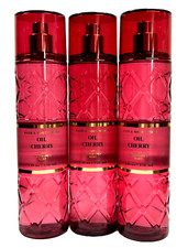 NEW 3 BATH  BODY WORKS OH, CHERRY WOMEN FINE FRAGRANCE MIST BODY SPRAY 8 FL OZ