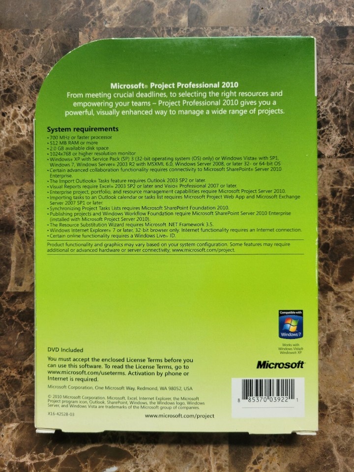Genuine Microsoft Project Professional 2010 Full Version | eBay