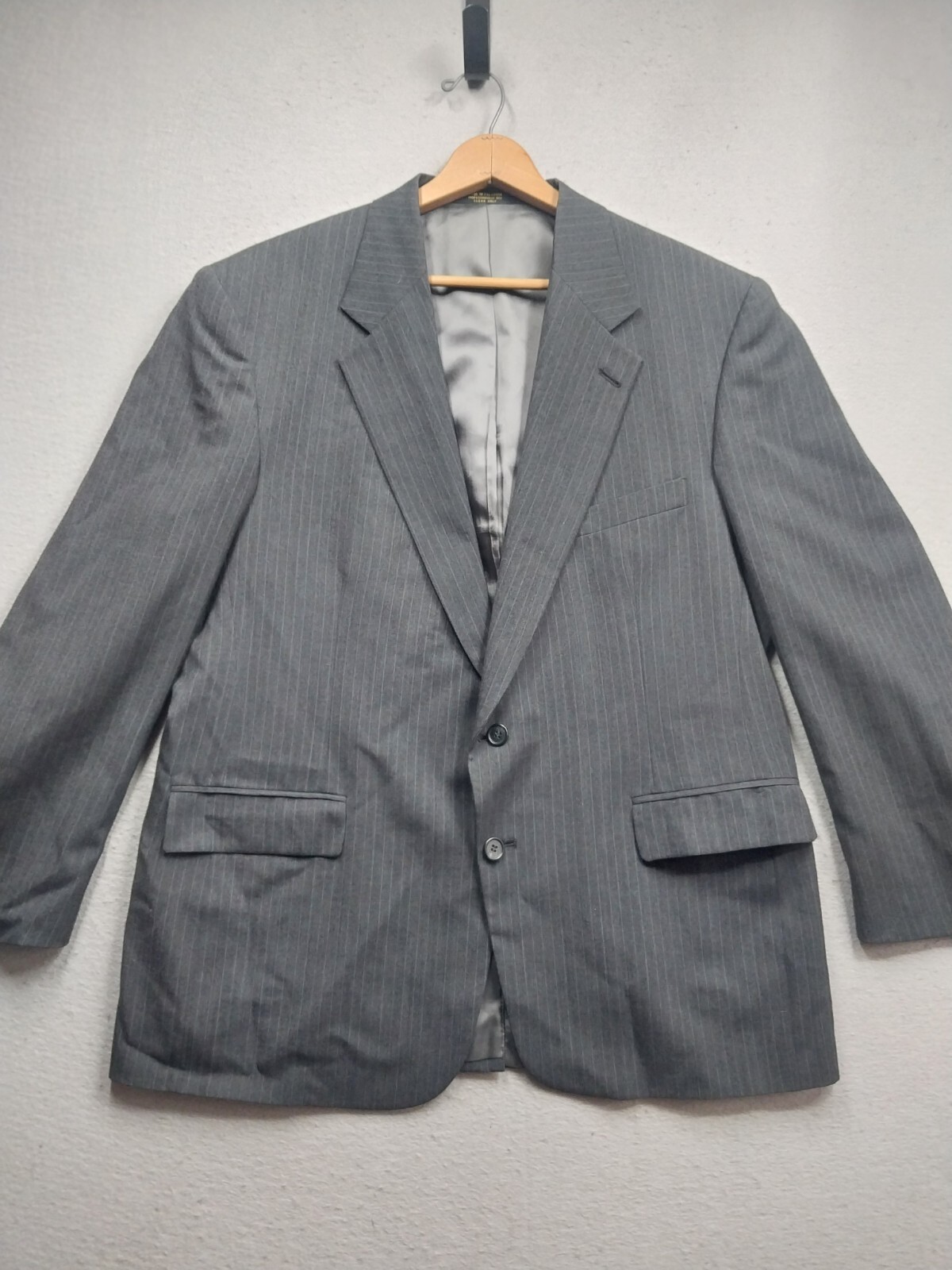 FILA Giacca tuta blazer TAILORS ROW Finery uomo 46R grigio gessato foderato cappotto sportivo