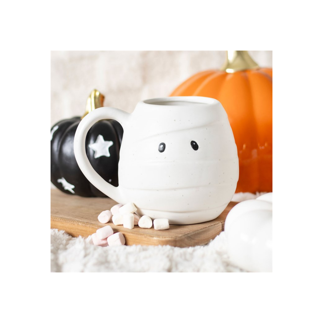 Spooky Mummy Shaped Rounded Mug | Novelty Halloween Gift