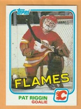 Pat Riggin Calgary Flames 1981-82 Topps #30 RC Rookie 12Q