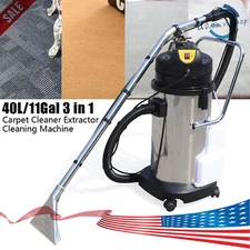 3in1 40L Commercial Carpet Cleaning Machine,Vacuum Cleaner Extractor