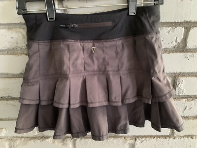 IVIVVA Lululemon Black Set the Pace Skirt Skort 14 Girl Women