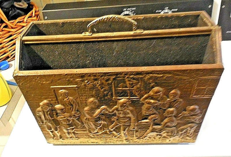 Antique Brass Magazine Newspaper Holder Brought Back From London! • Estate! Fine