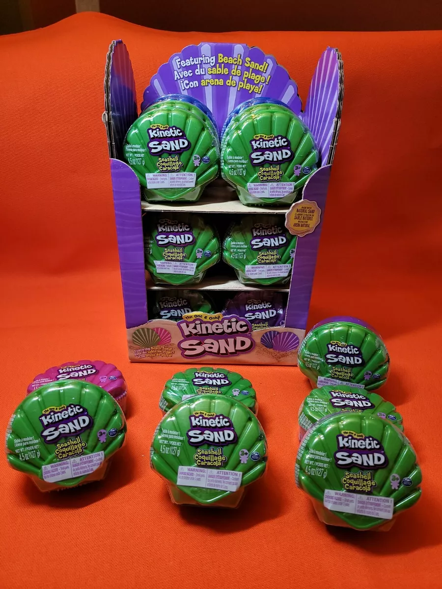 Kinetic Sand Seashell Green 4.5 oz Container, NEW