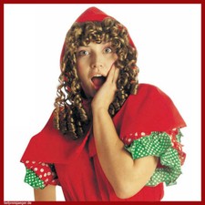 ROTKÄPPCHEN PERÜCKE & MÄNTELCHEN Kappe Umhang Märchen Damen Kostüm Zubehör 6056