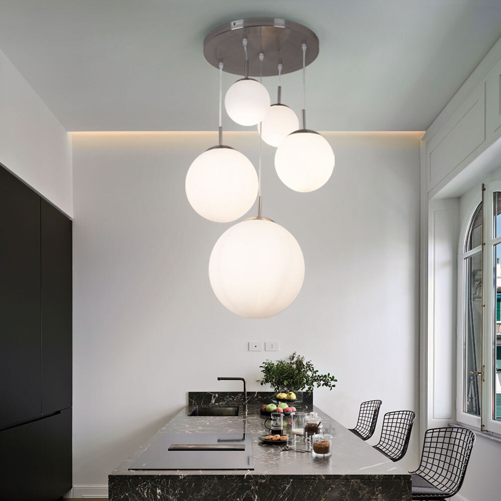 Pendelleuchte Champagner Gold Für Wohnzimmer & Esszimmer – Deckenlampe Metall, 125 Cm Höhe, E27 Fassung, Max. 60 Watt, IP20
