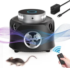 Careland Ultrasonic Rodent Repellent, 360°Mouse Repellent with Remote Control